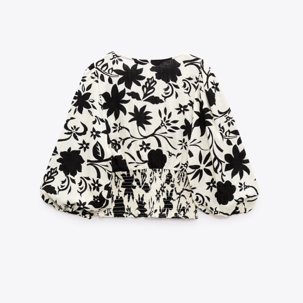 NWT Zara Floral Print Top - Picture 2 of 9